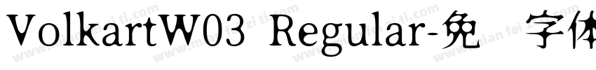 VolkartW03 Regular字体转换